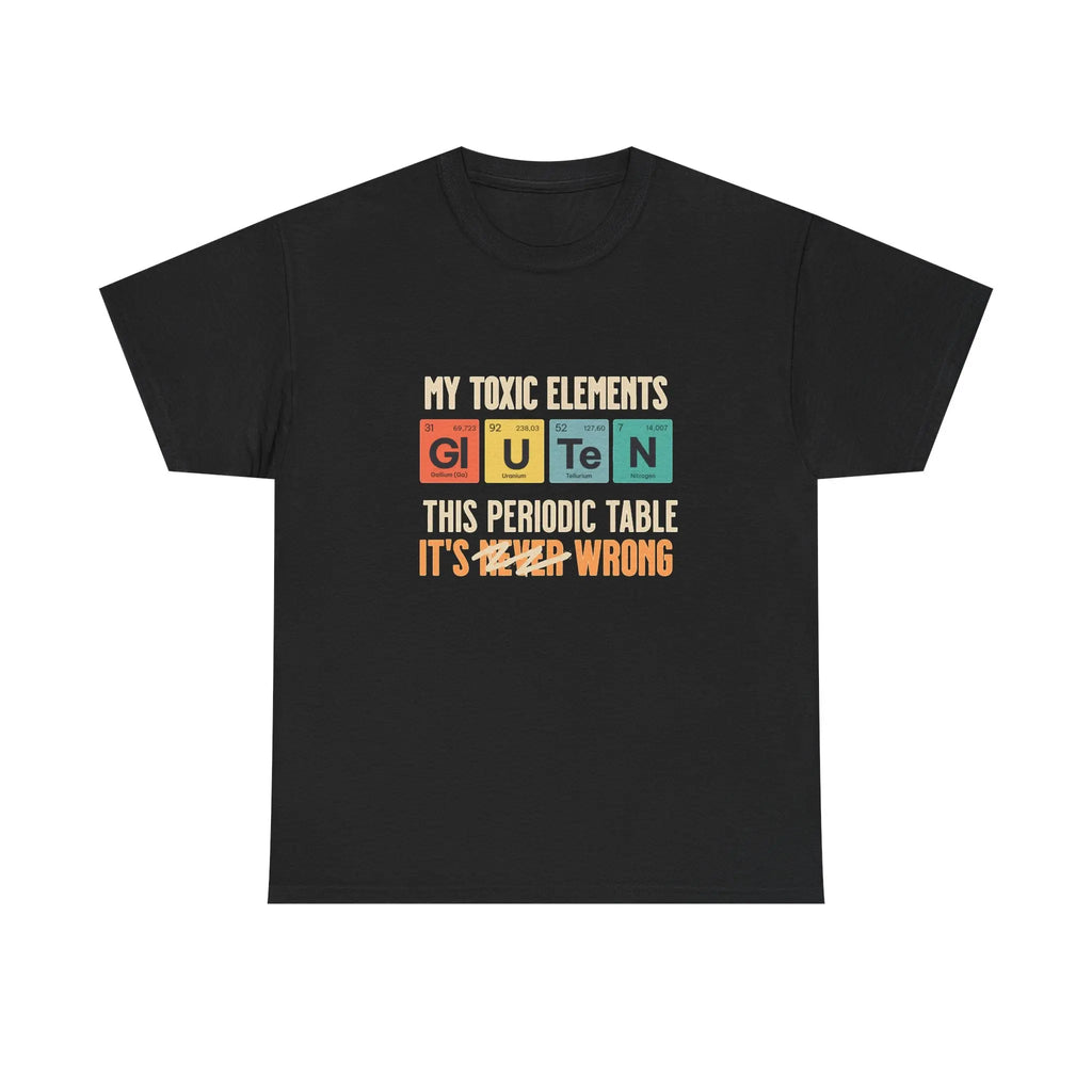 camiseta negra con chiste para celiacos