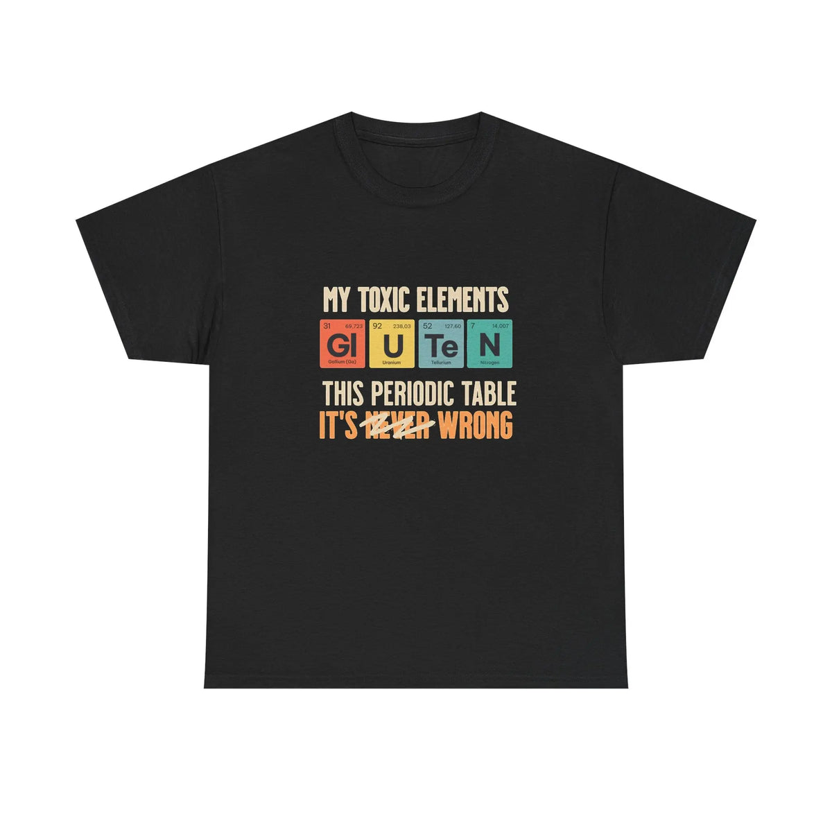 camiseta negra con chiste para celiacos