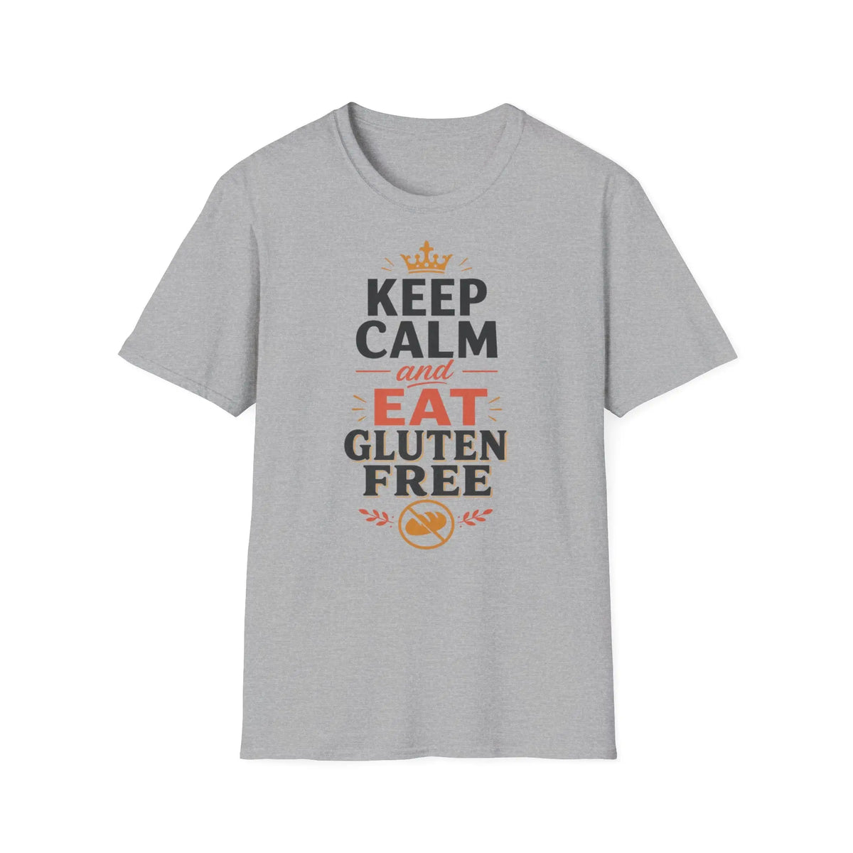 Camiseta keep cal and eat gluten free gris