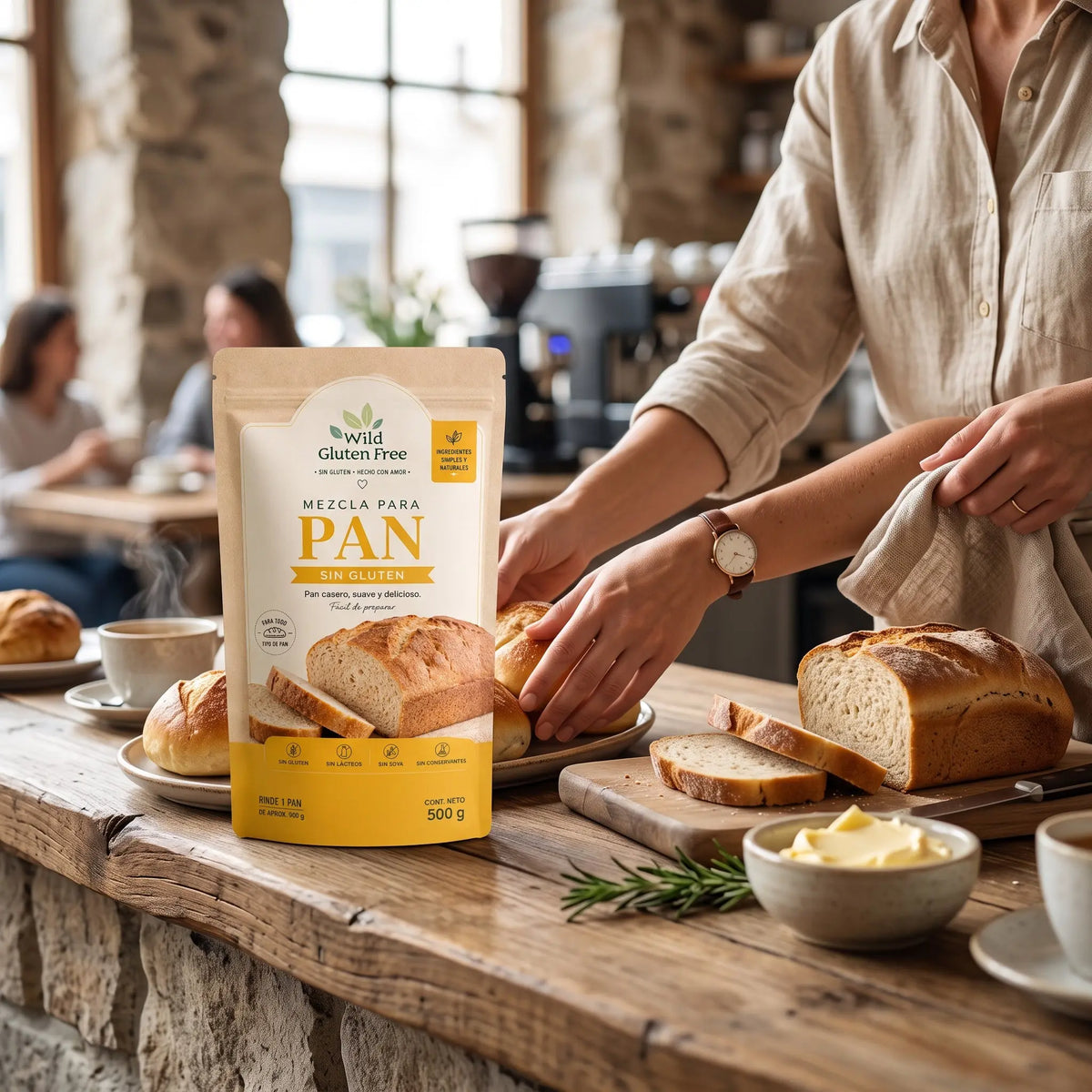 preparado panificable para preparar pan sin gluten fresco en casa