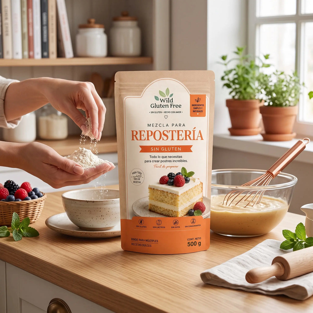 mezcla para preparar tus postres caseros